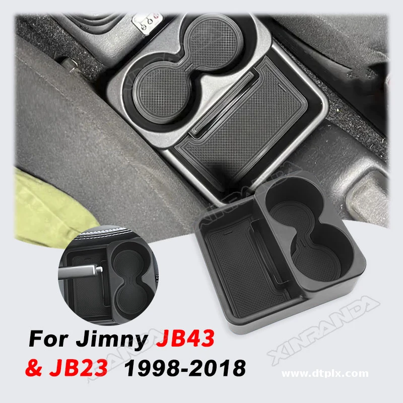 Car Interior Storage Compartment Center Console Armrest Storage Box with Cup Holder for Suzuki Gen 3 Jimny JB23 JB43 1998 2014