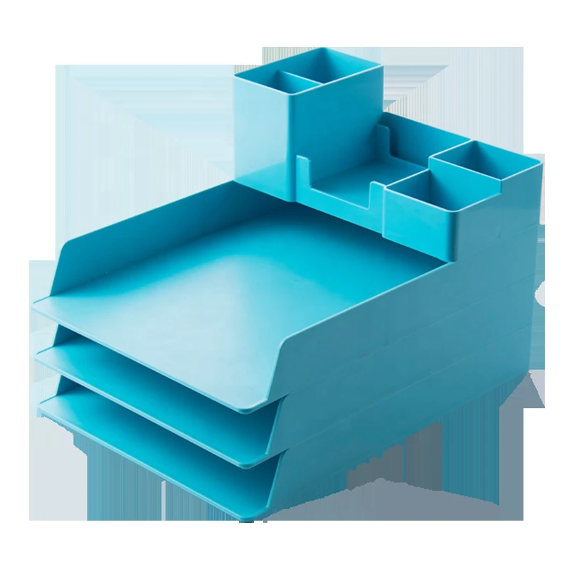 Stackable Office Desk Accessories Tray Organizer Set for Desk Office Supplies File Document Letter