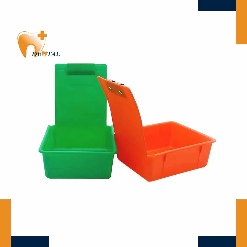Colorful Plastic Dental Mold Placement Box Work Tray Neaten Case Lab Box Work Clip Turnover Conveyor for Dental Consumables