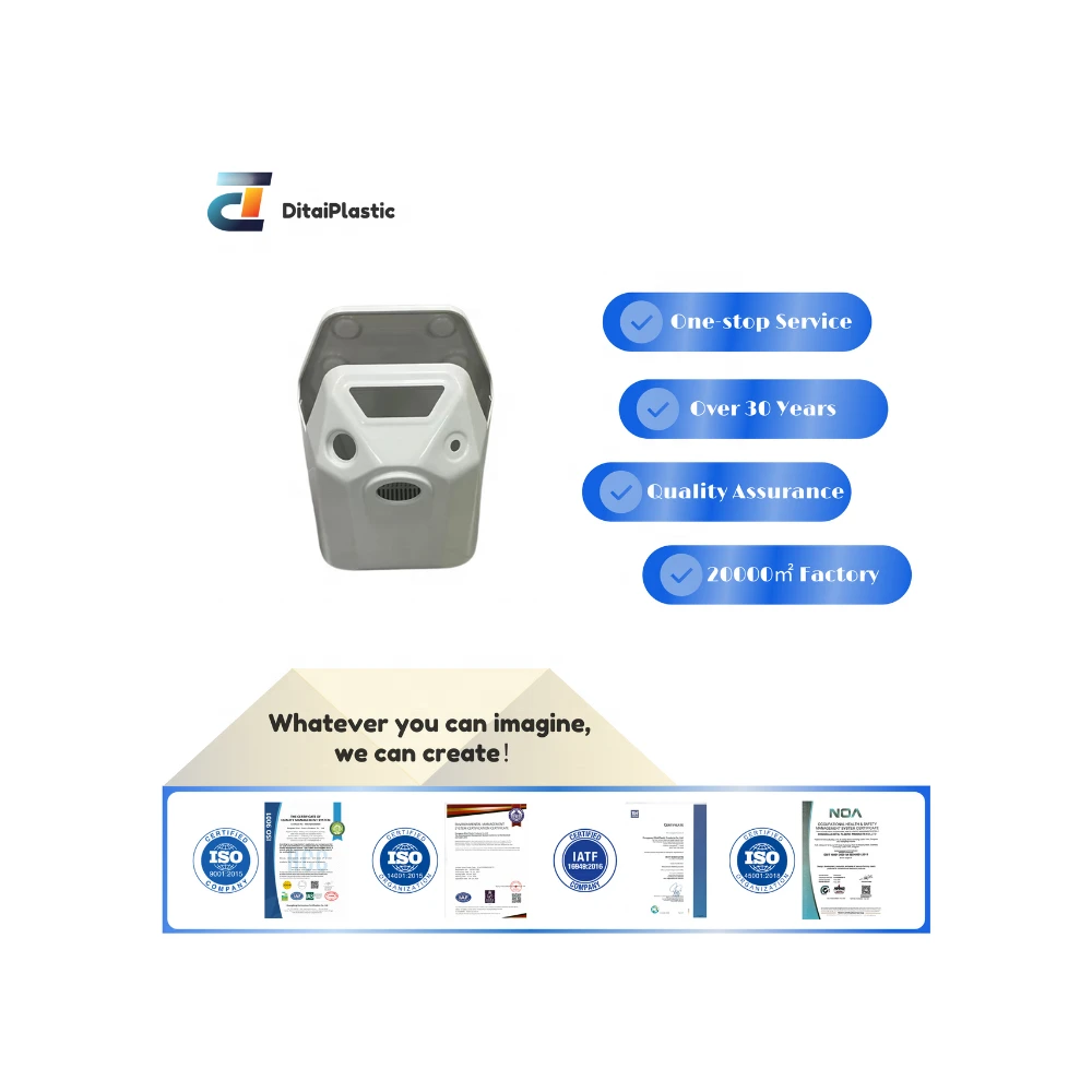 Custom White Plastic Vacuum Formed Component for Electronic Device Enclosure Part with Ventilation Design