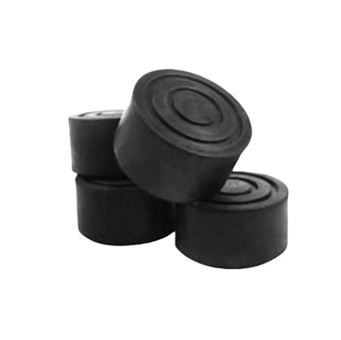 Custom Black Round Rubber Shock Absorber Strut Pad Anti Vibration Rubber Buffer Cylindrical Rubber Damping Block With Hole