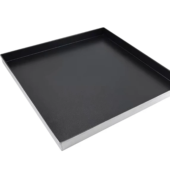 Custom Any Size Handmade Welding Right Angle Aluminum Metal Baking Tray Biscuit Cookie Pan Nonstick Square Bread Tray for Oven