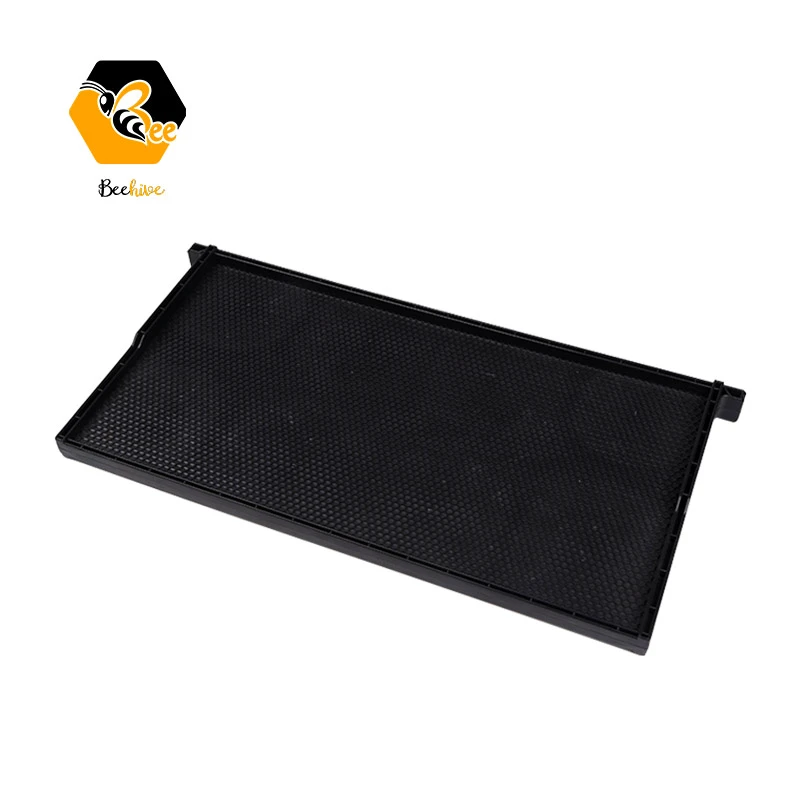 Wholesale Yellow / Black Color ABS Food Grade Beekeeping Tools Langstroth Beehive Frame Plastic Bee Foundation Sheet With Frame