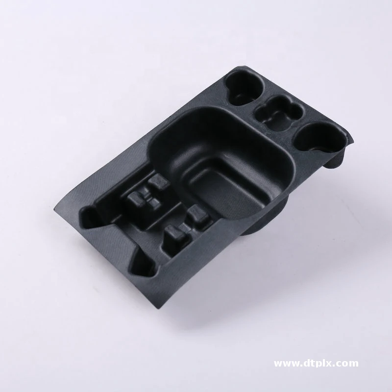 Black Paper Pulp Molded  High-end Packaging Inlay Electronic Kids Toys Paper Packaging Tray Insert