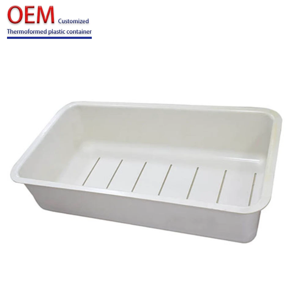 Custom ABS Thermoforming Large Small Plastic Storage Recycling Bins&Boxes Rectangular Vacuum Forming Container square Water Tub