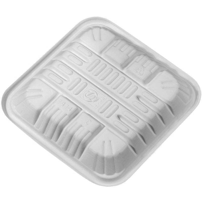 Wholesale Eco-Friendly 3.5 Inch Cornstarch Disposable Plate Dish Compostable Biodegradable Square Tray Trustworthy Wholesome