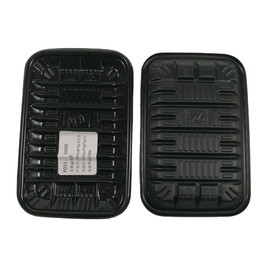 Wholesale Black Tray White Lunch Boxes Reusable Microwave Ovens Safe Stackable Disposable Food Containers