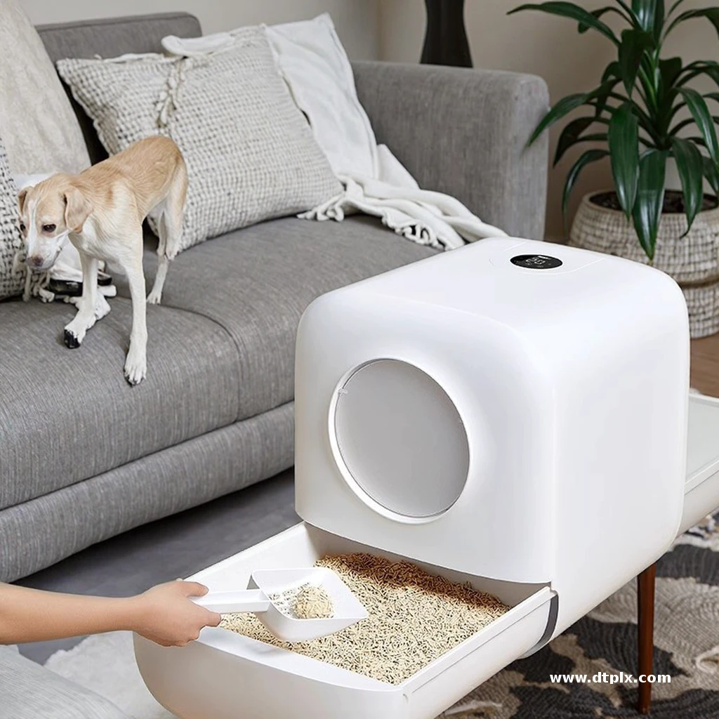 OEM Best-Selling Fully Enclosed Smart Automatic Self-Cleaning Eco-Friendly Cat Litter Box for Bathroom Highly Equipped Fresh Air