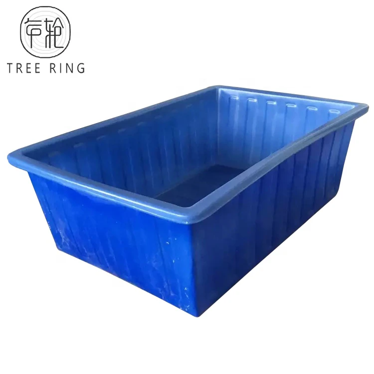 400L Open Top Rectangular Poly Grow Bed Aquaponics Tanks for Hydroponics Aquaculture