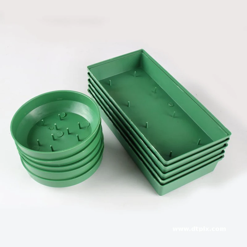 Rectangular Green Plastic Base Plate Flower Bowl Fresh Flower Foam Tray Arrangement Tool for Decorative Flower Shop Supplies