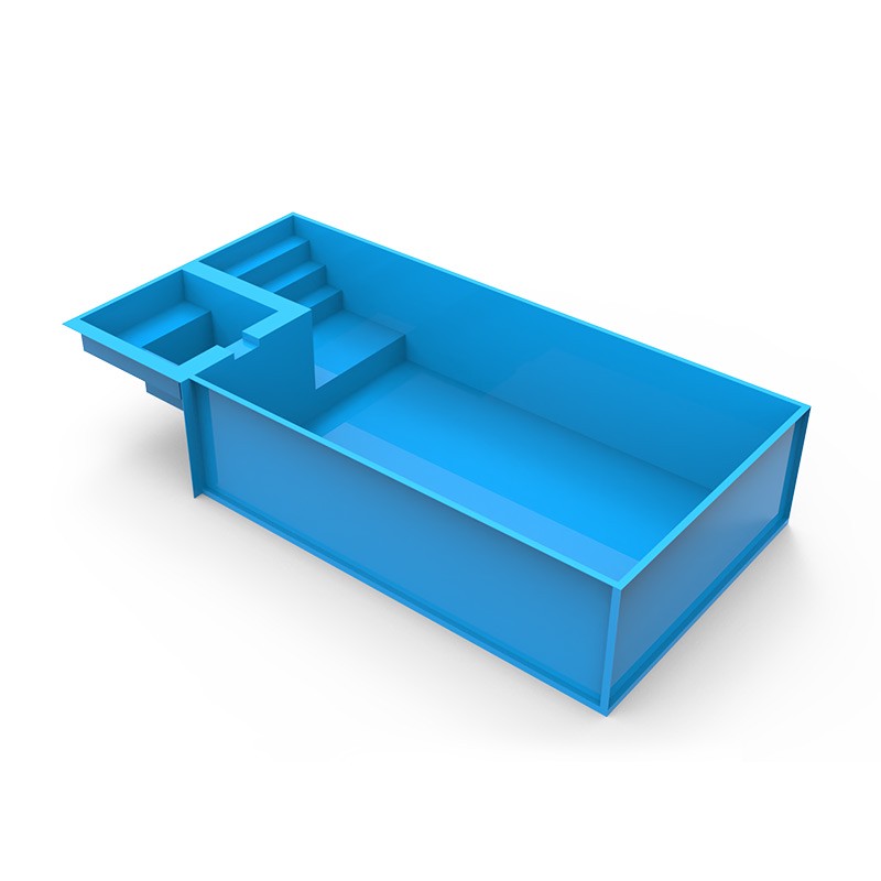 Stock DDP Easy Install Adult Fiberglass 8M 10M Swim SPA Pool Shell Inround Ready Prefab Modular Large Swimming Pool for Sale