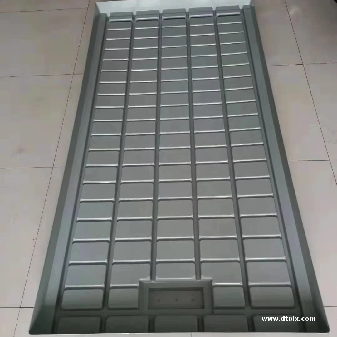 Large Double Layer Hydroponic Growing Trays Grey ABS Flood Tray Ebb Flow Hydroponic Drains for Greenhouse Flowers PE Material