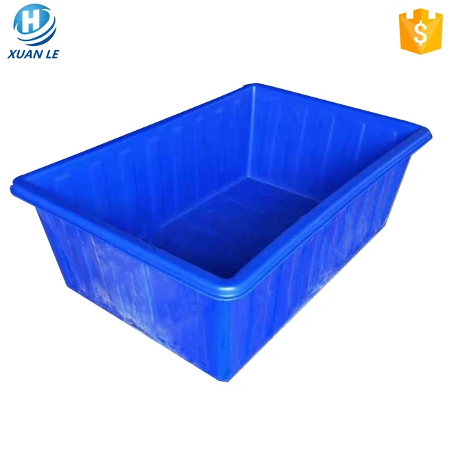 Square Shape Food Grade LLDPE Rectangular Cattle Water Trough Large Containers 1250x910x370mm