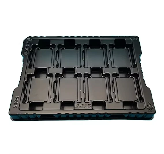 Custom  Plastic Anti-static 720*510*48mm Blister Black Esd Pcb Tray for Electronic Component