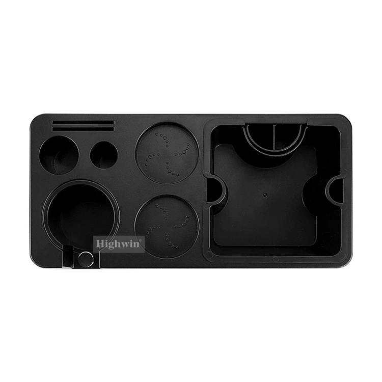 HIGHWIN ABS Coffee Tamper Station Espresso Tamping Station with Knock Box