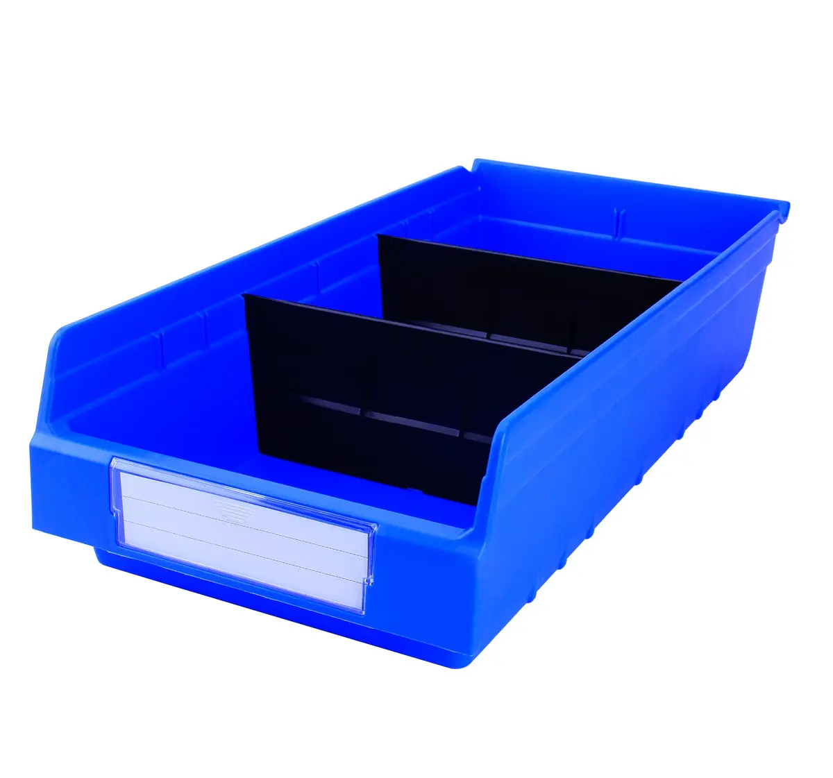 PP Medicine Storage Plastic Shelf Bin Stackable Storage Tray with Divider Warehouse Plastic Bin Boxes