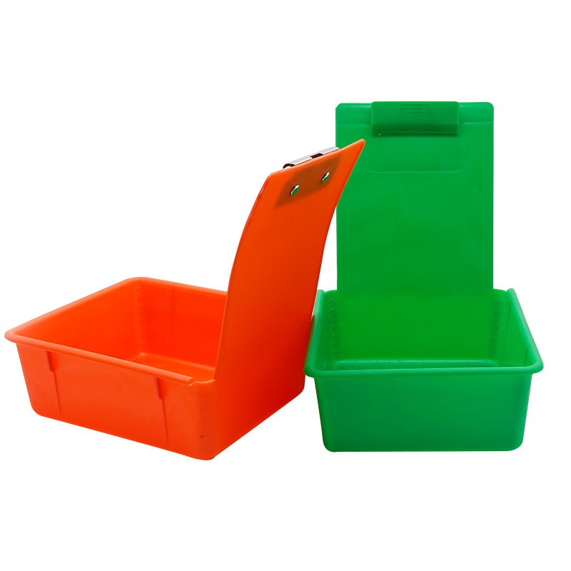 Durable Dental Lab Models Box Plastic Working Pan Tray Box Storage Case with Metal Clip Holder