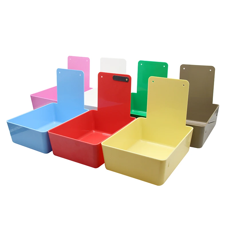 Random Color Dental Lab Work Pans Dentist Plastic Storage Sorting Box Organization Case with Clips