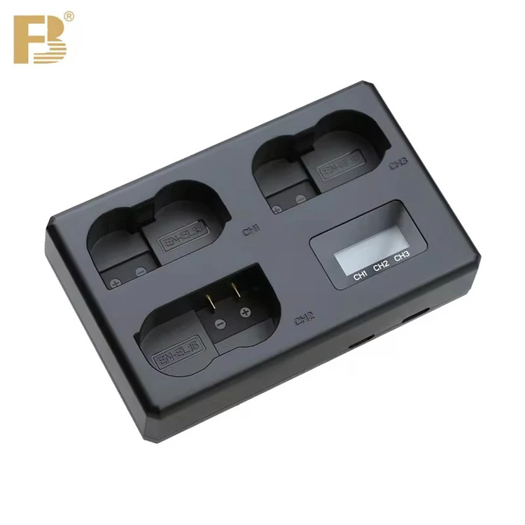 FB EN EL15 MH-25 Camera Battery Three-slot Charger for Nikon Z8 Z7 Z6 Z62 Z63 Z5 D750 D850 D7200 D7100 SLR Battery