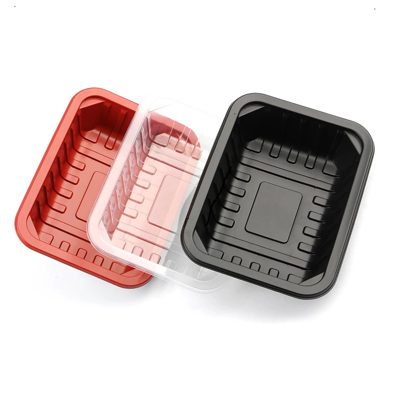 Biodegradable Plastic Disposable Frozen Seafood Fresh Meat Fruit Plastic PET PP Transparent Food Packing Tray