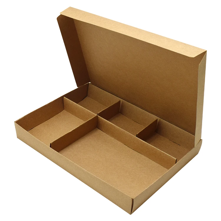 Custom Support Folding Biodegradable Kraft Paper Takeaway Container Catering Box with Inserts