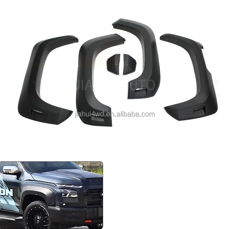 OEM STYLE MATTE BLACK FENDER FLARES SUITS L200 TRITON MV 2024 ONWARDS SMOOTH FINISH