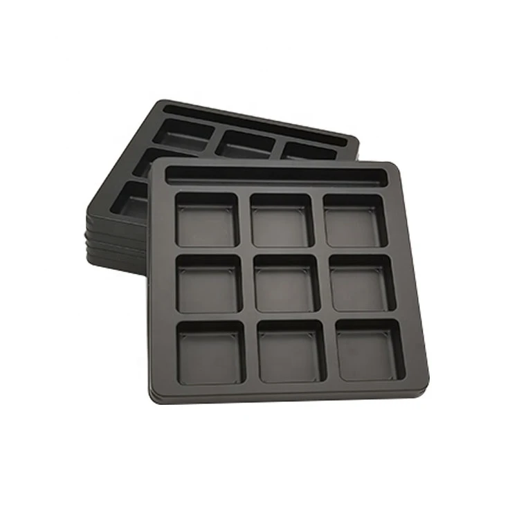 Customize Black Cavity Food Plastic Chocolate Insert Tray Packaging