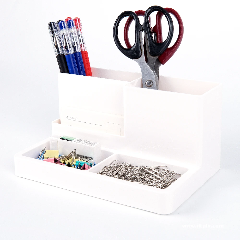Multi-functional Desk Organizer  Plastic Makeup Organizer  Pen Organizer Storage for Office, School, Home Supplies