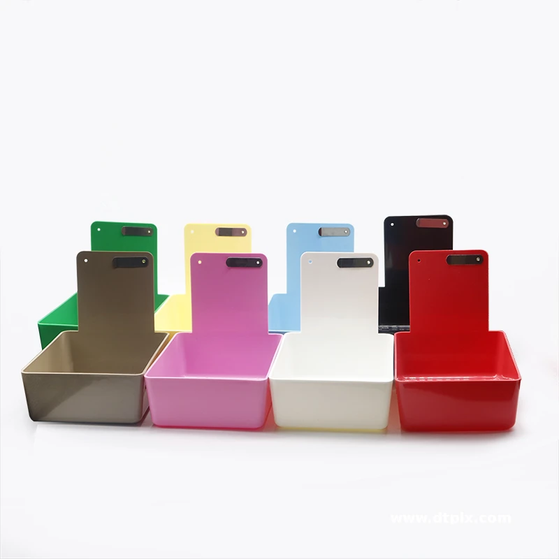 Assorted Colors Dental Organizer Impressions Models Dentures Container Tray Plastic Laboratory Work Pan