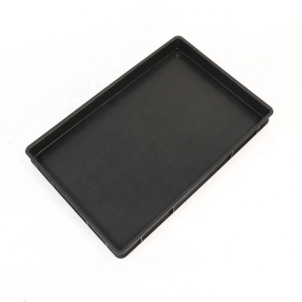 QXR Q-TR35 375*275*40mm Rectangular Black ESD Conductive Plastic Tray