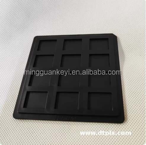 IC Chip Storage Box with Lid - 16x21x2.2cm 12-Grid Anti-Static Wafer Tray for Semiconductor Bare Die