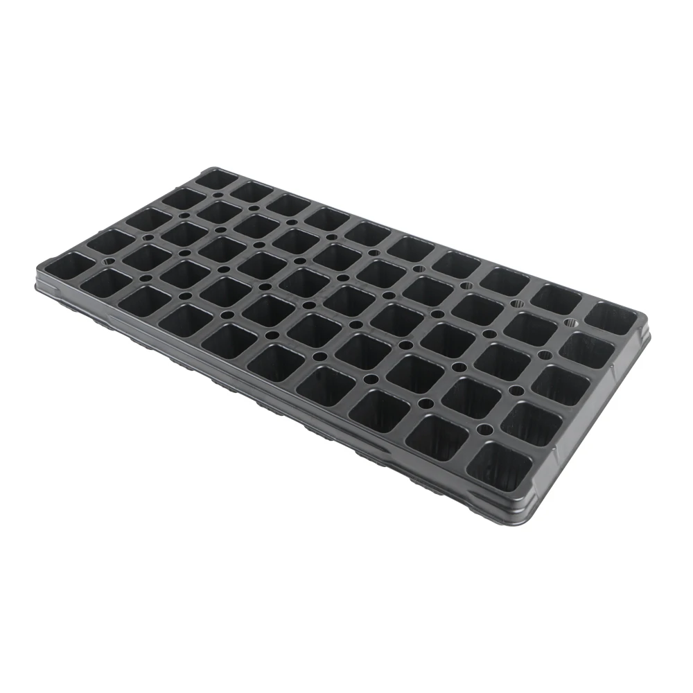 Durable 50-Cell Seed Trays PP Plastic Nursery Trays for Vegetable & Flower Seedling Growing in Garden & Nursery