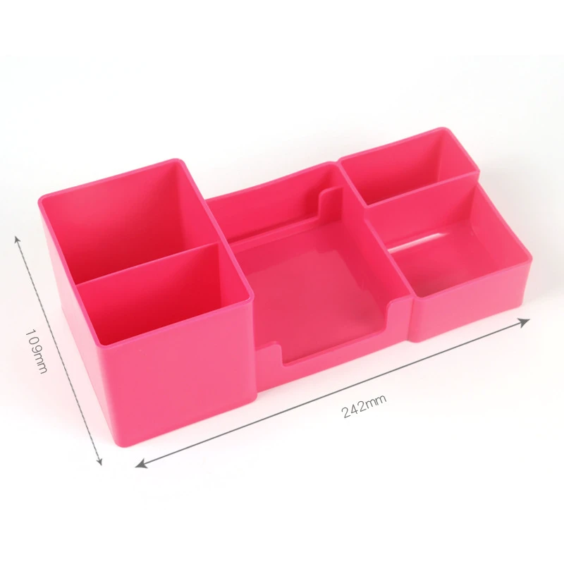 Stylish Blue Drop - Type Pen Holder in Square Shape: Simple Design, Big - Capacity Storage Box Attached