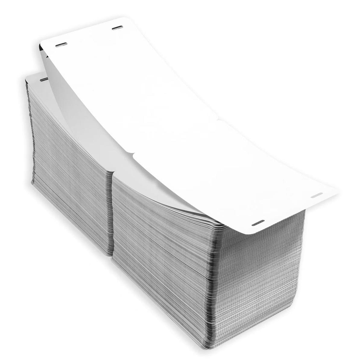 Recyclable Matte Poly Tag Stock 4" X 6"  Inkjet Printer Label Fanfold Trade Show Badges Compatible-Slate Event Badge Tag