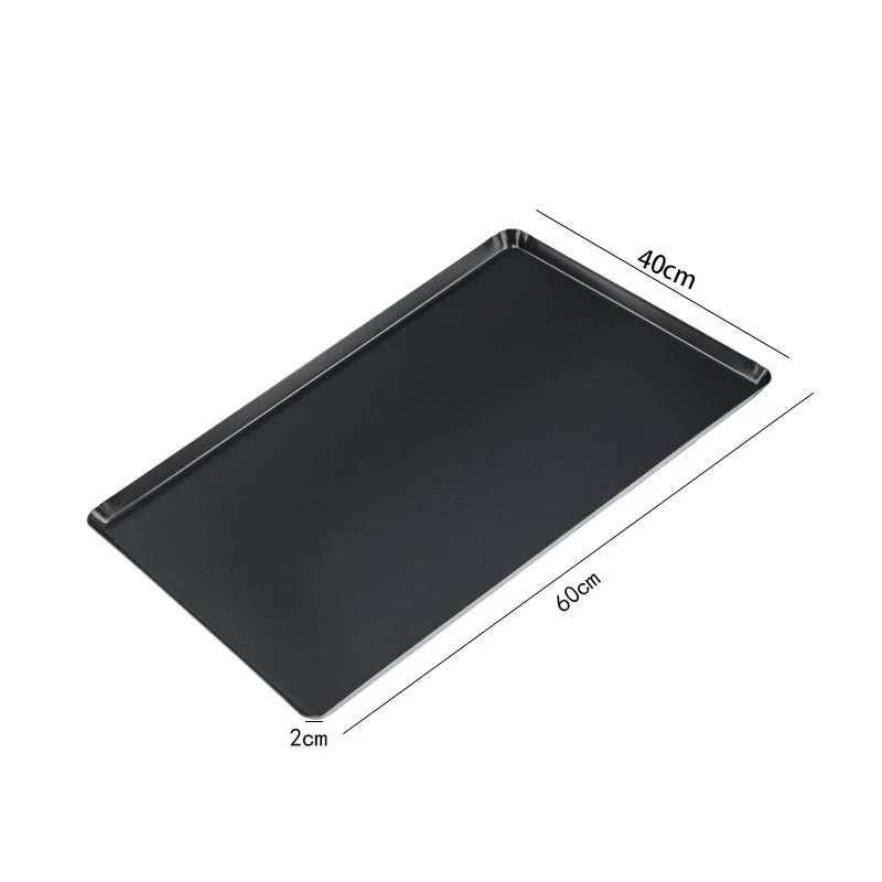 European Style Round Corner Aluminized Steel Non Stick 40*60*2cm Baking Sheet Bakery Bakeware Baking Tray Sheet Pan