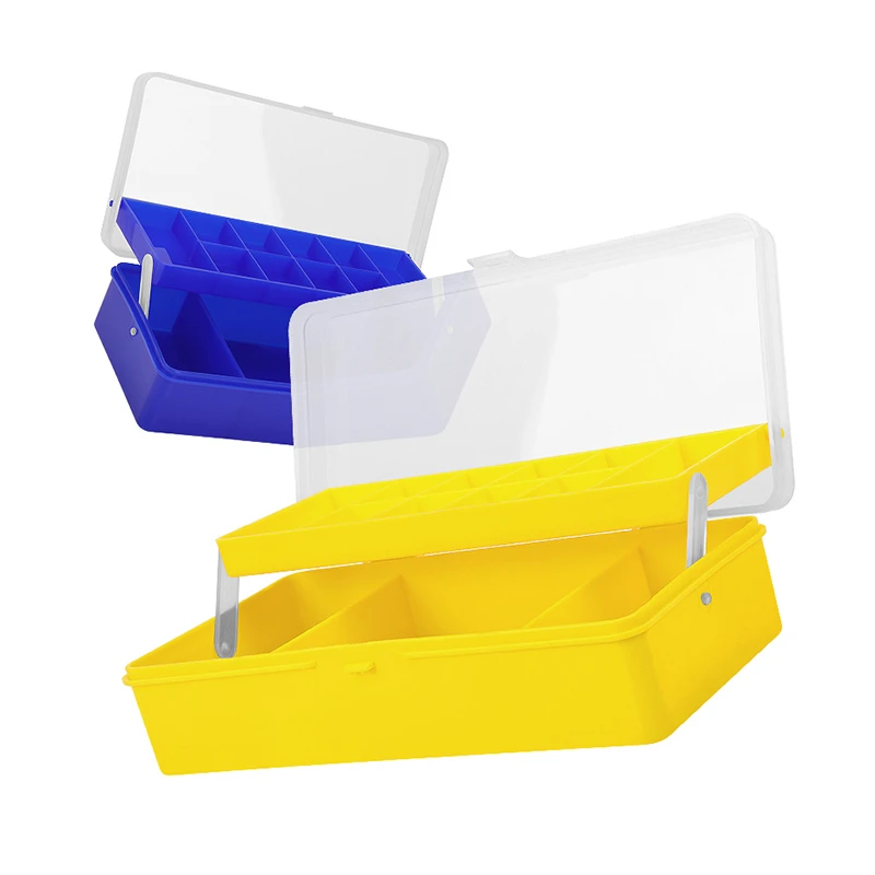 WEIHE Fishing Box Foldable Fishing Product Storage Boxes Two Layer Boxes High Quality Case