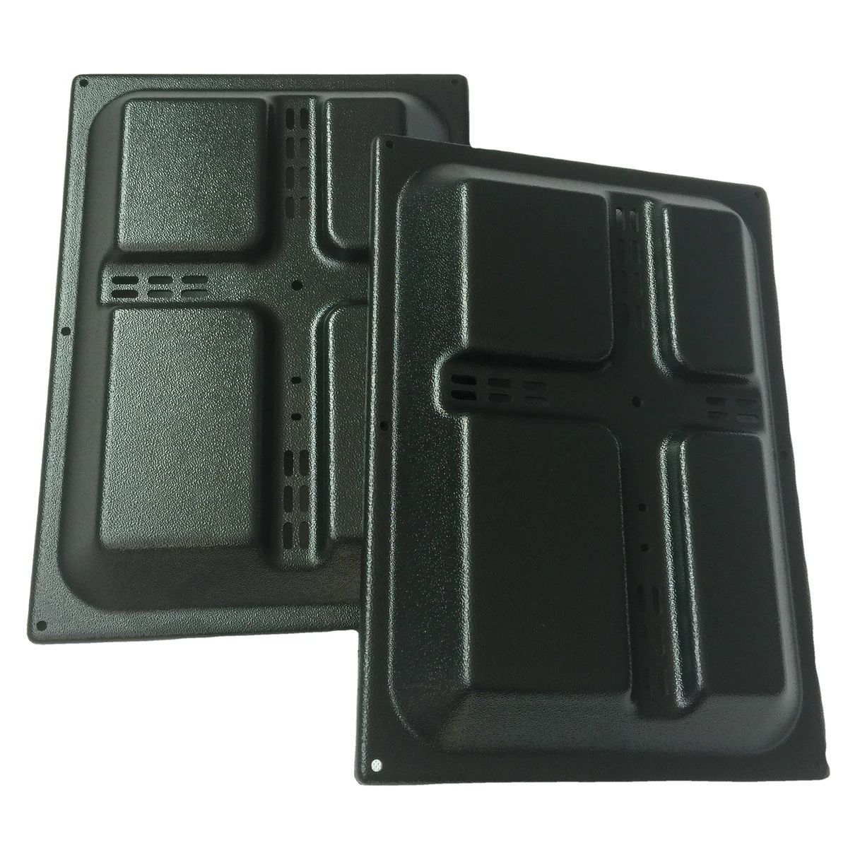 Black Blister Packaging Box with Lid 4 Cavity Round Inner Trays Plastic Case for Food Cookies Scissors Perfume