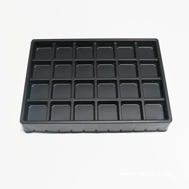 Custom Plastic Blister Tray Food Grade Vacuum Formed PS Blister Trays for Chocolate Box with Inner Tray
