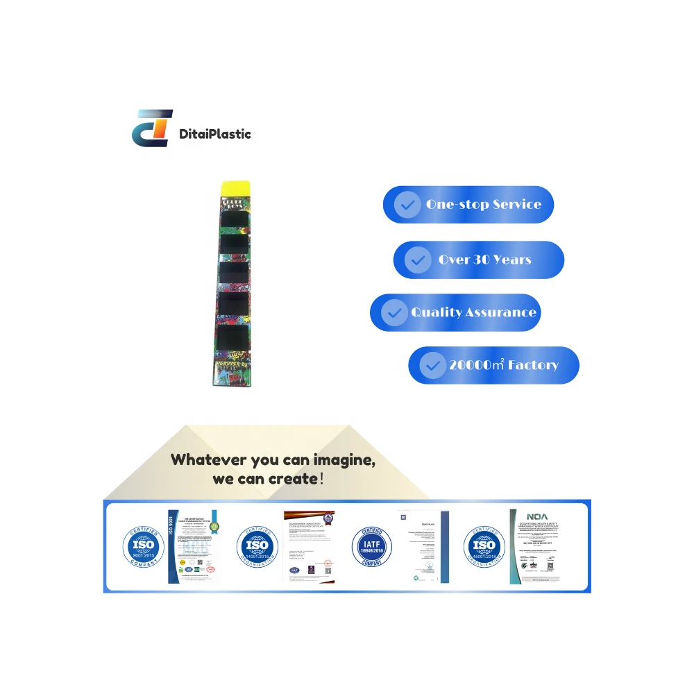 Custom Multi Color Plastic Vacuum Formed Component for Branded Long Shaped Product Case with Graffiti Design