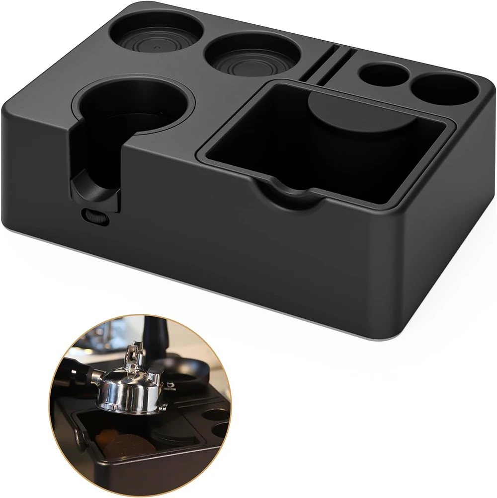 Detachable Espresso Knock Box and Tamp Station Coffee Station Accessories 10 in 1 Espresso Organizer PC Holder