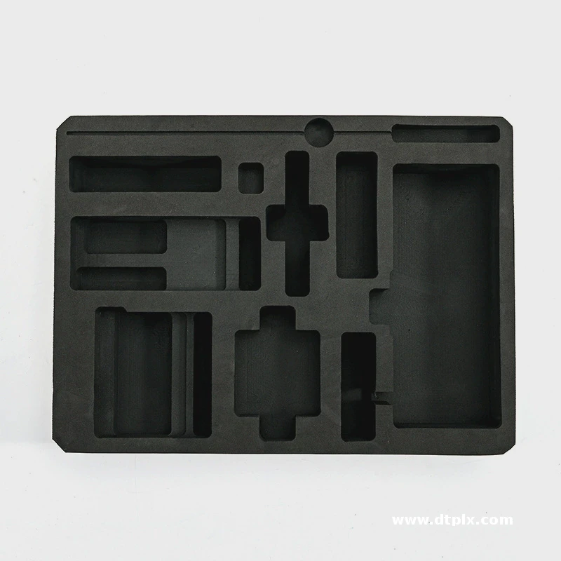 Custom Foam Insert Packaging Black Epe Pu Eva Foam Package High Density Polyethylene Foam Insert Packaging