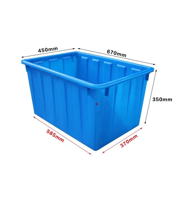 100% New HDPE Material Rectangular Nesting Water Storage Tank Solid Box Plastic Crate Plastic Container for Water Storage