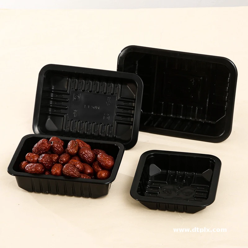 Disposable Eco-Friendly Plastic Boxes with Lids Oxygen-Barrier Food Tray