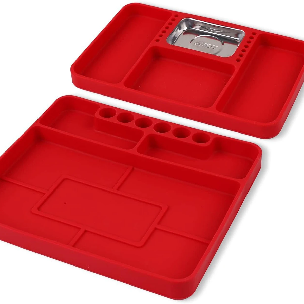 Premium Auto Tool Tray Non-Slip Steel & Silicone Flexible and Durable